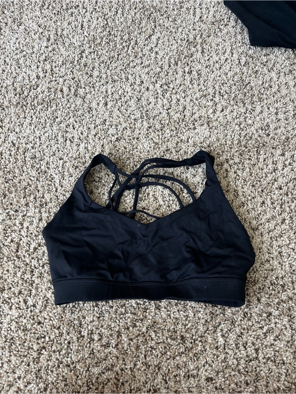 Forever 21 Black Strappy Sports Bralette